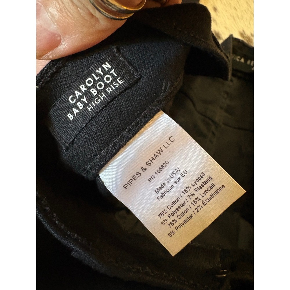 Veronica Beard Carolyn Baby Boot Jeans Size 27 In  Black - Picture 4 of 9